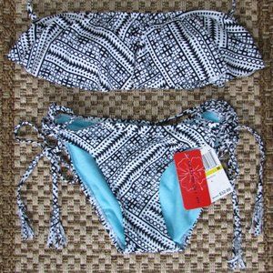 Gossip Flounce Bandeau Tassel Tie Bikini